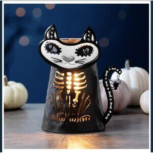 Scentsy Very Superstitious BLACK CAT Metal Warmer 2021 Harvest Collection 🐈‍⬛